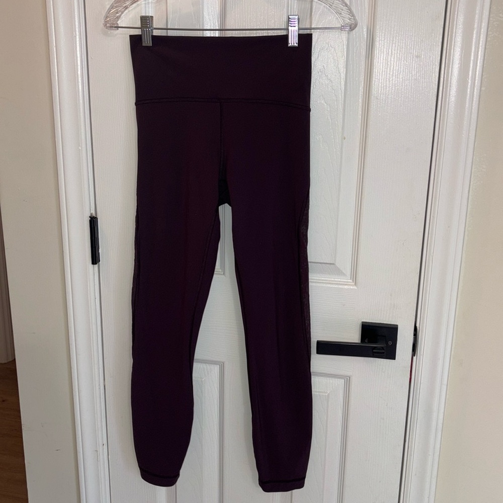 Burgundy Lululemon leggings Sz 6
